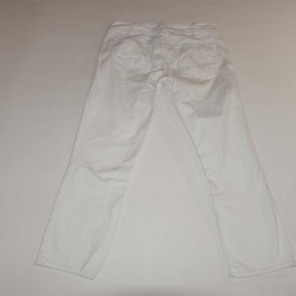Silver Women's Suki Capri Jeans Size 30 Low Rise White 5 Pocket Denim EUC - Picture 5 of 7
